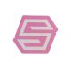 Striker Round Sticker - White Pink