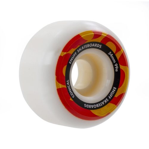 Enuff Conical 54 mm Skateboard Wheels - White Orange