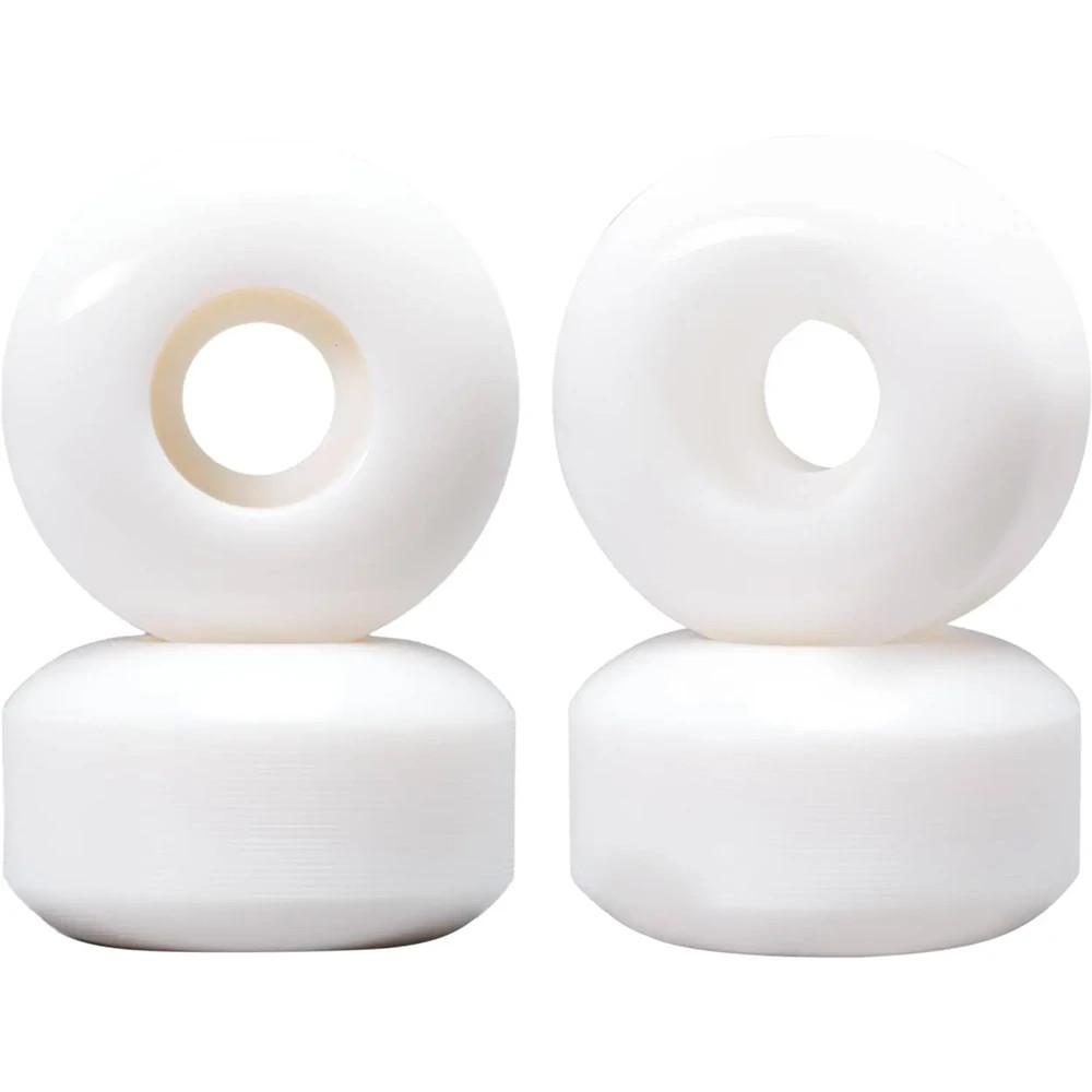 Essentials Skinny 53mm 99A Skateboard Wheels - White - Picar