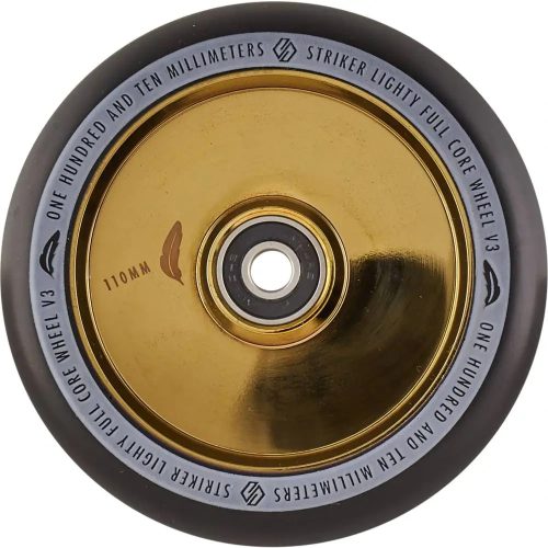 Striker Lighty Full Core V3 Black 110mm Wheel - Gold