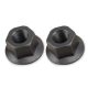 Stolen Rampage Steel Front Hub 10mm Axle Nuts - Black