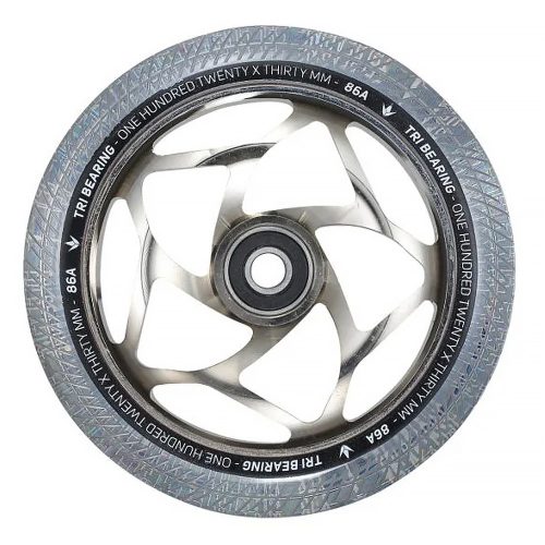 Blunt Tri Bearing 120 mm Wheel - Chrome Clear