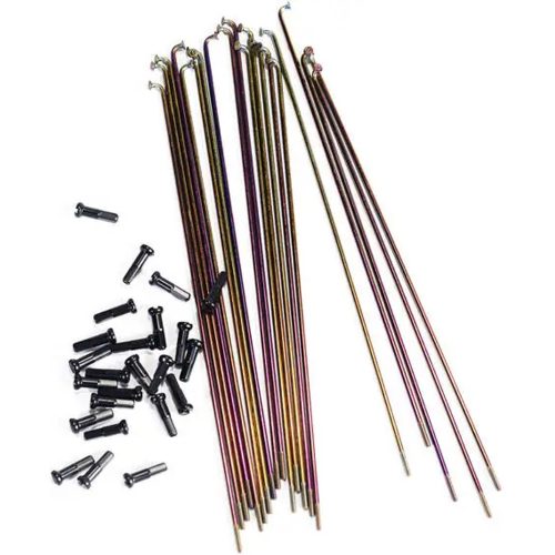 Colony Plain Gauge Spoke Set 184mm (20pcs) - Rainbow