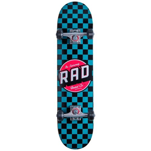 RAD Checker 7.25" Skateboard - Turquoise