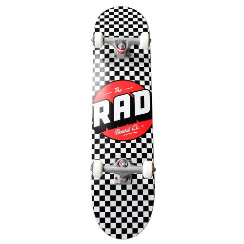 RAD Checkers 7.5" Skateboard - Black White