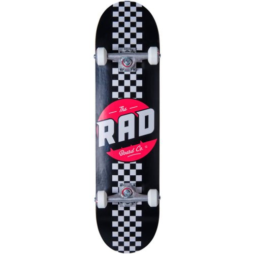 RAD Checker Stripe 8" Skateboard - Black