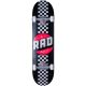 RAD Checker Stripe 8" Skateboard - Black