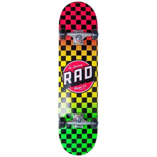 RAD Checkers Progressive 8" Skateboard - Rasta